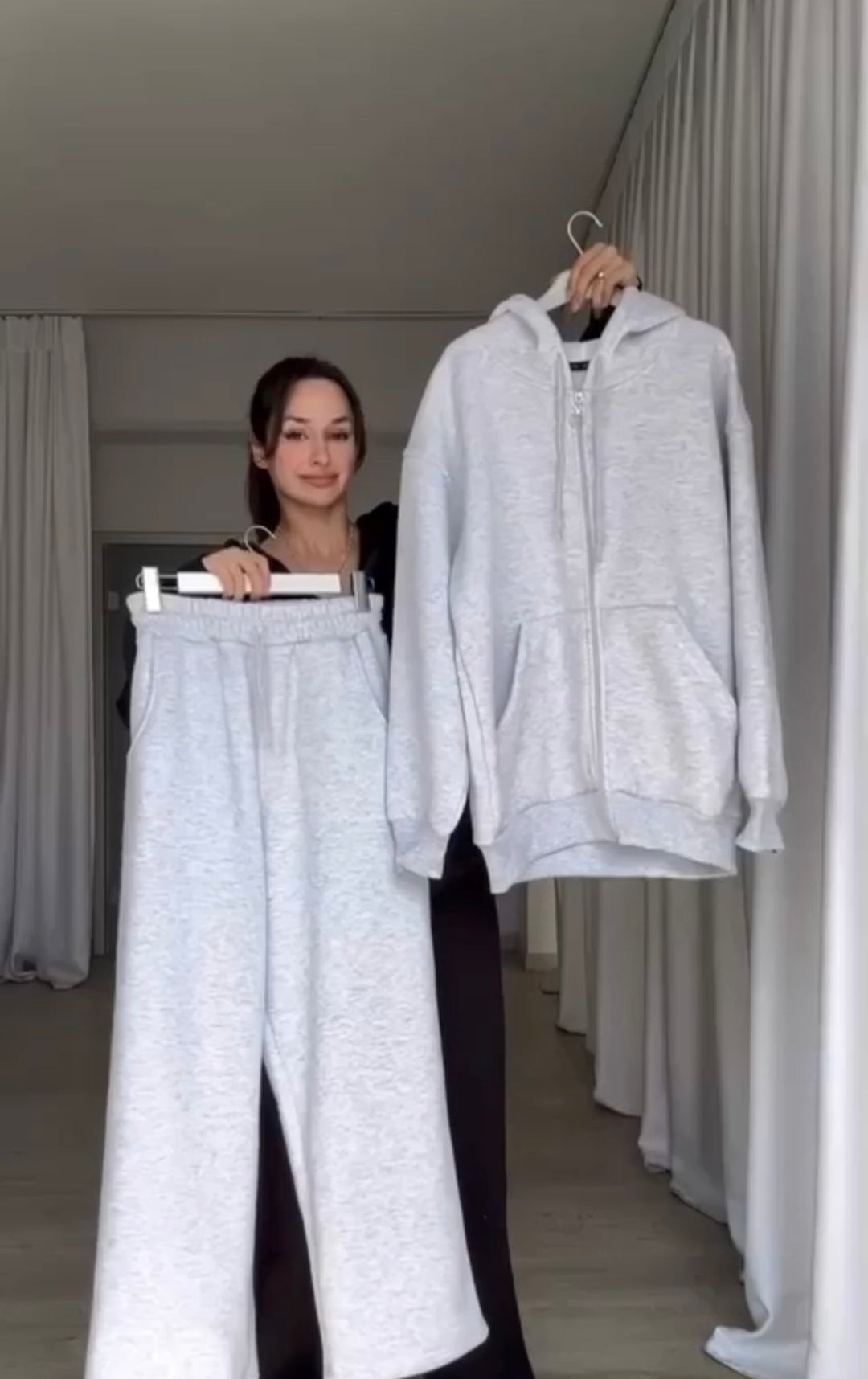 Stilla | Strik Hoodie Sæt