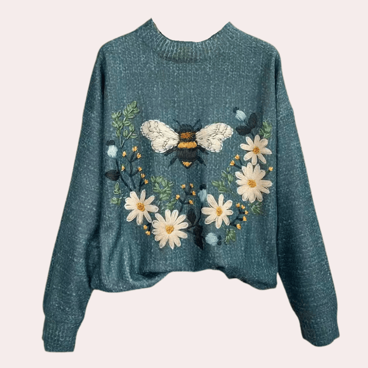 Stilla | Kvinders Trøje med Blomsterdesign