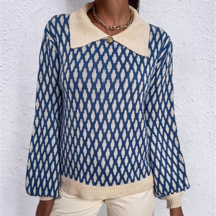 Stilla | Elegant Pullover Til Damer Med Elegante Krave Detaljer