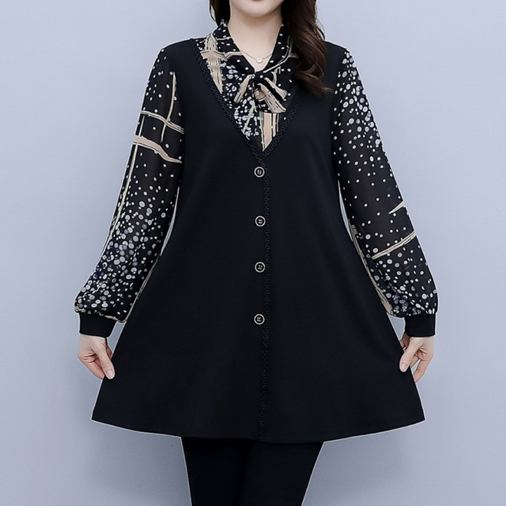 Stilla | 2-i-1 Elegant Cardigan-Sæt Med Overdel Til Damer