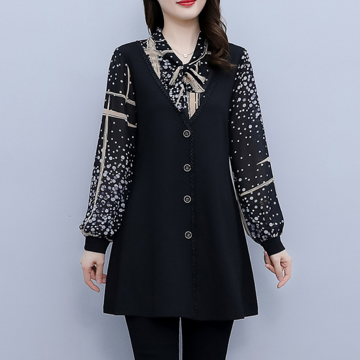 Stilla | 2-i-1 Elegant Cardigan-Sæt Med Overdel Til Damer