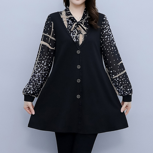 Stilla | 2-i-1 Elegant Cardigan-Sæt Med Overdel Til Damer