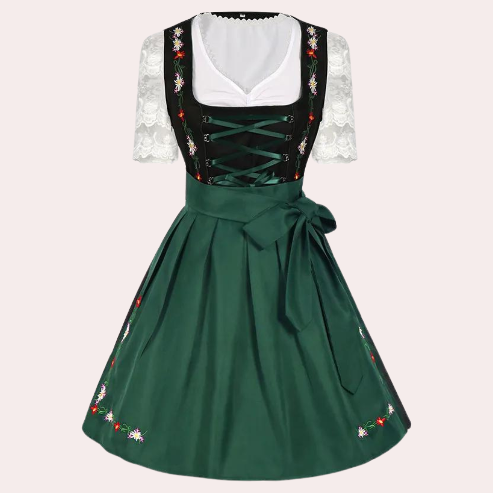 Stilla | Blomsterbroderet Oktoberfest-Kjole til Kvinder