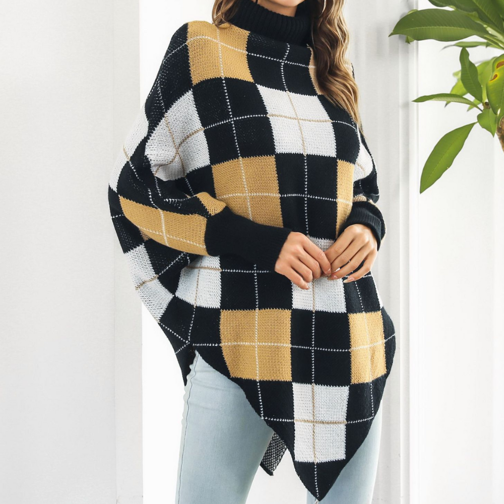 Stilla | Elegant damepullover med smart ternet mønster