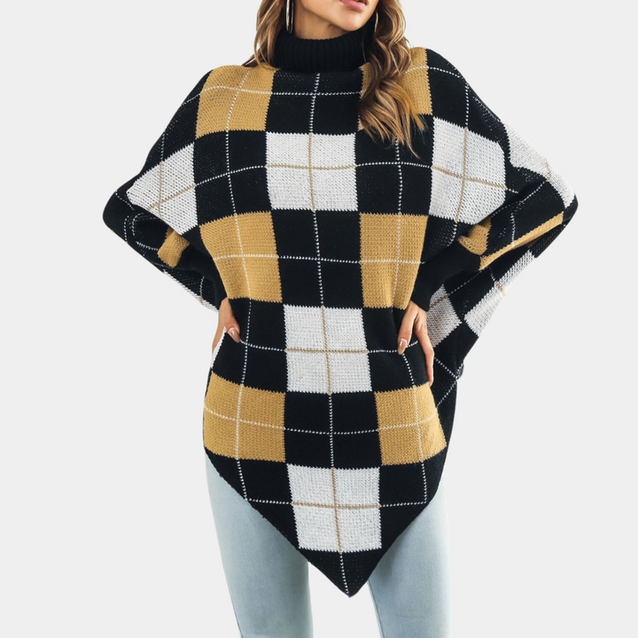 Stilla | Elegant damepullover med smart ternet mønster