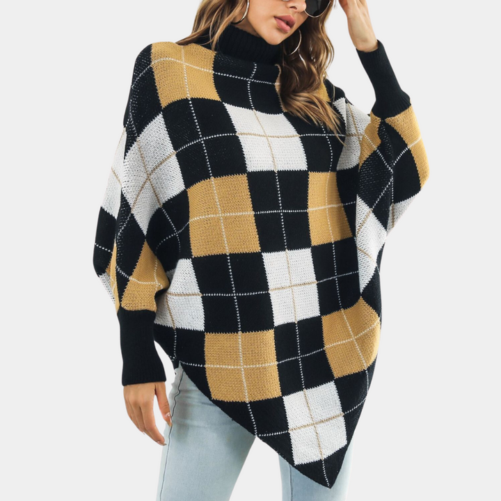 Stilla | Elegant damepullover med smart ternet mønster