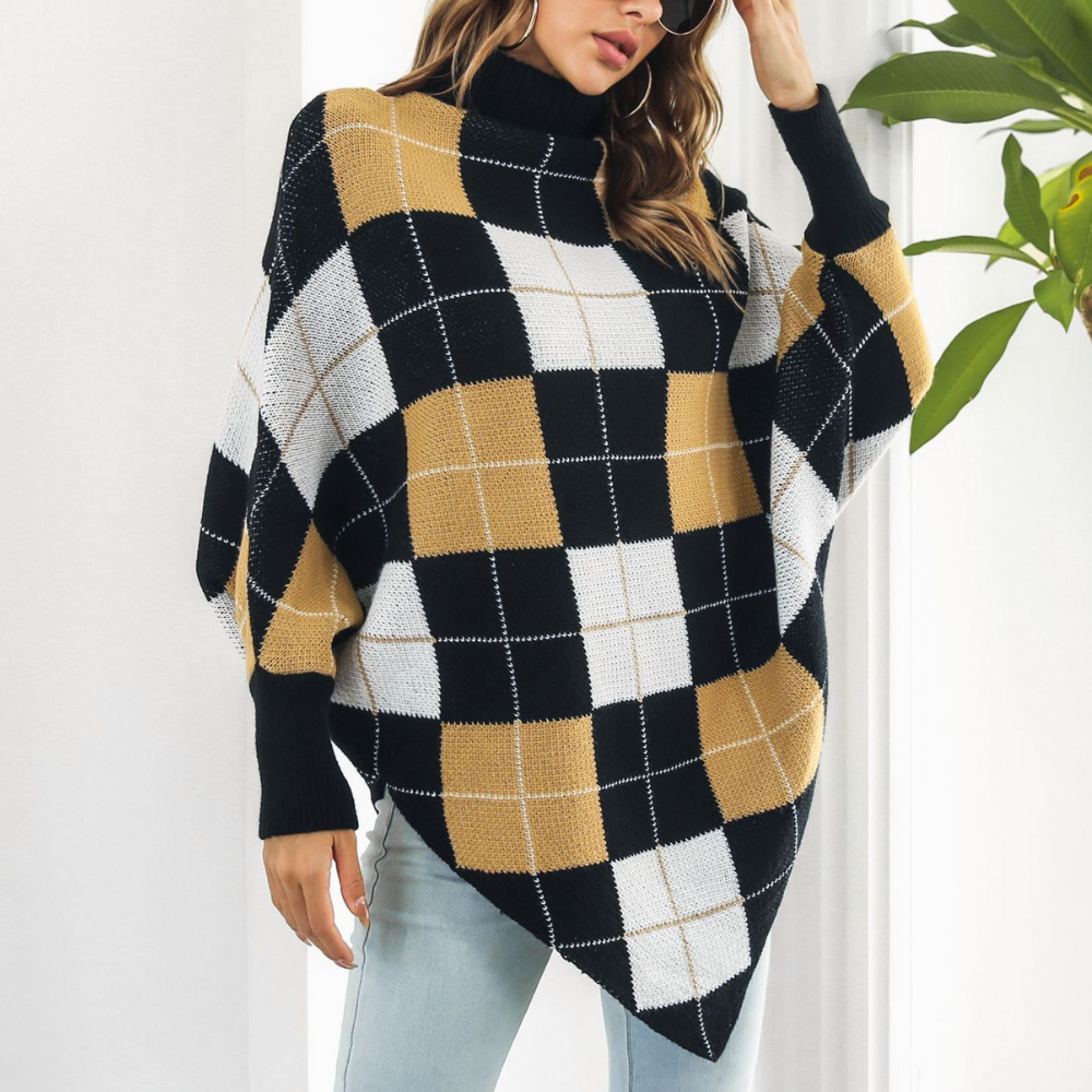 Stilla | Elegant damepullover med smart ternet mønster