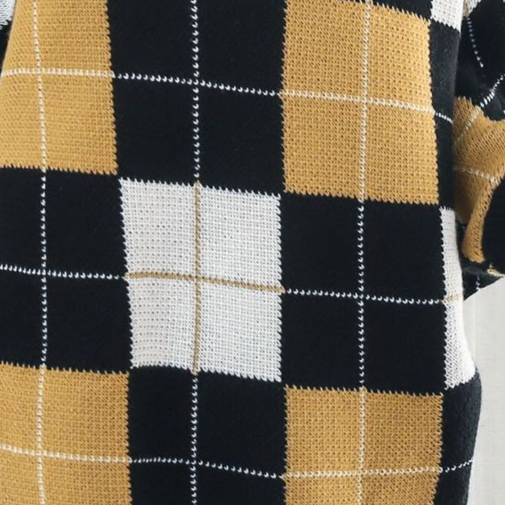 Stilla | Elegant damepullover med smart ternet mønster
