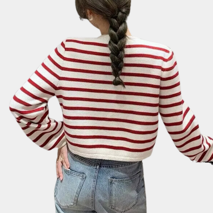 Stilla | Elegant dame-cardigan med striber