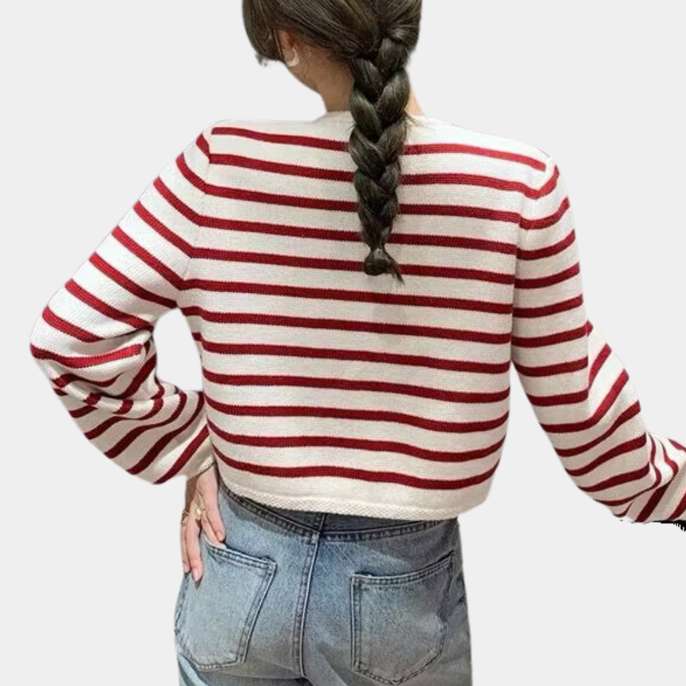 Stilla | Smart Stripet Cardigan Til Kvinder For Et Elegant Look