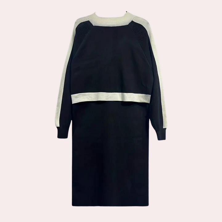 Stilla | Elegant Midi Kjole Med Kvart Lynlås Til Damer