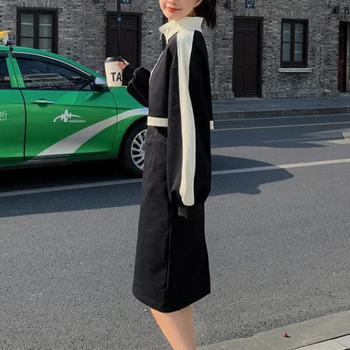 Stilla | Elegant Midi Kjole Med Kvart Lynlås Til Damer