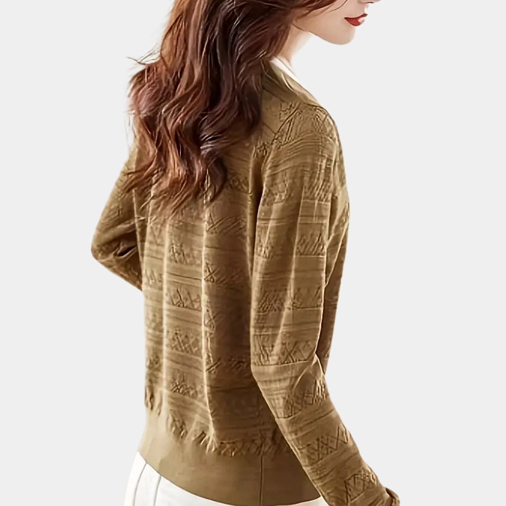 Stilla | Pullover Damer Elegant Med V Udsnit