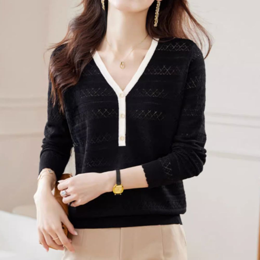 Stilla | Pullover Dame Smart Med V Udsnit