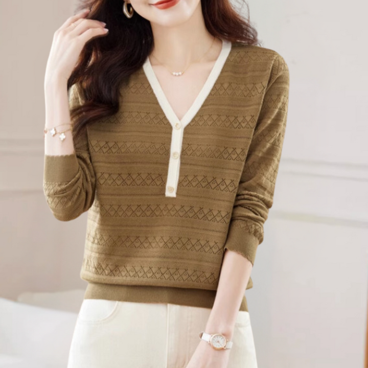 Stilla | Pullover Dame Smart Med V Udsnit