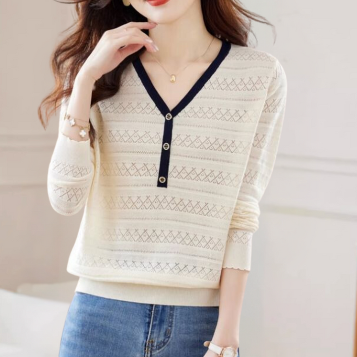 Stilla | Pullover Dame Smart Med V Udsnit
