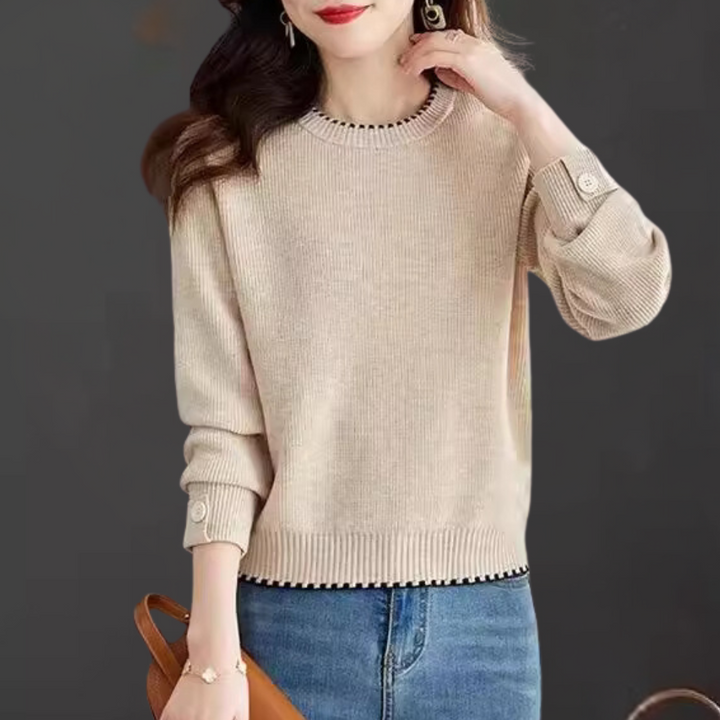 Stilla | Stilfuld Rundhalset Sweater til Kvinder
