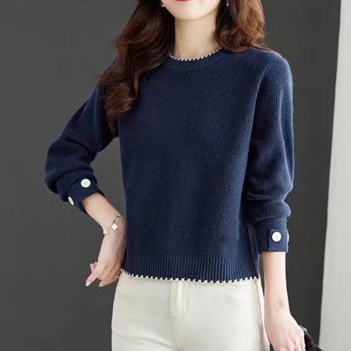 Stilla | Stilfuld Rundhalset Sweater til Kvinder