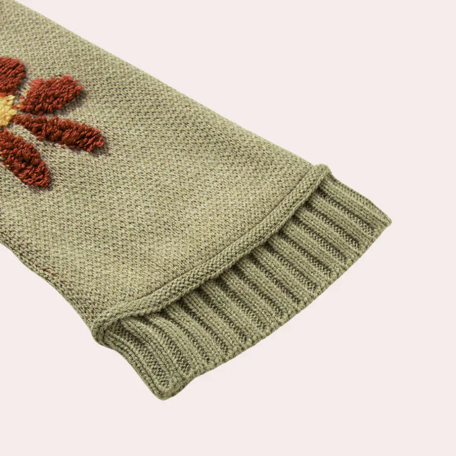 Stilla | Pullover Dame Af Strikket Blomster Mønster