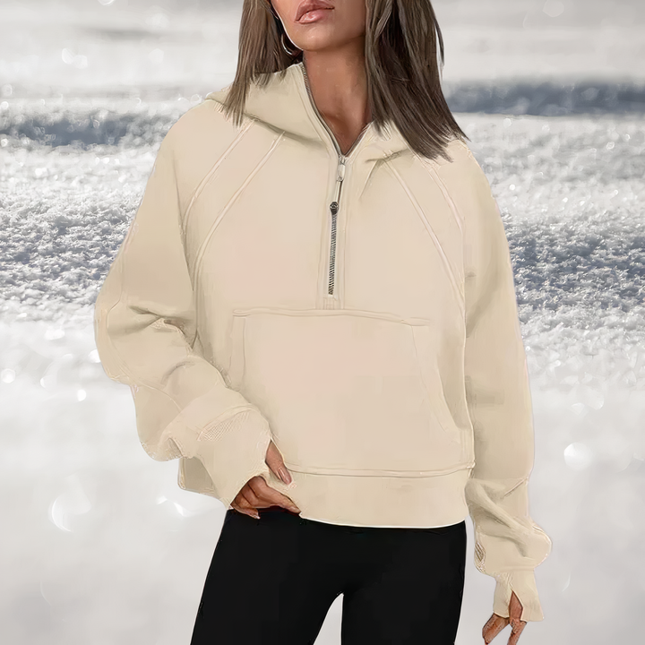 Stilla | Sweatshirt med halv lynlås