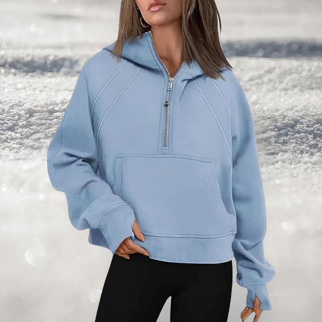 Stilla | Sweatshirt med halv lynlås