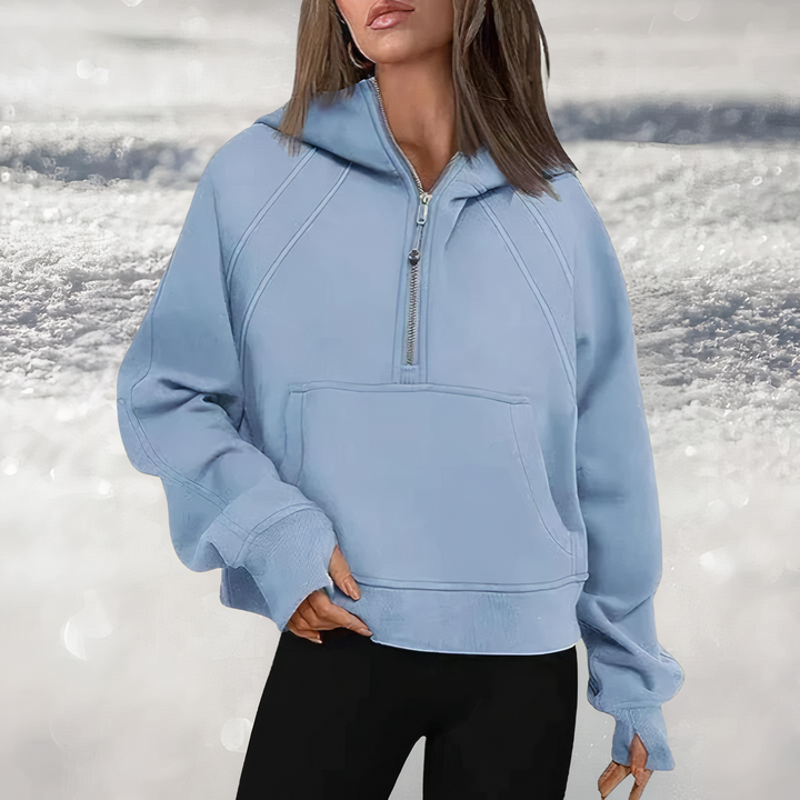 Stilla | Sweatshirt med halv lynlås