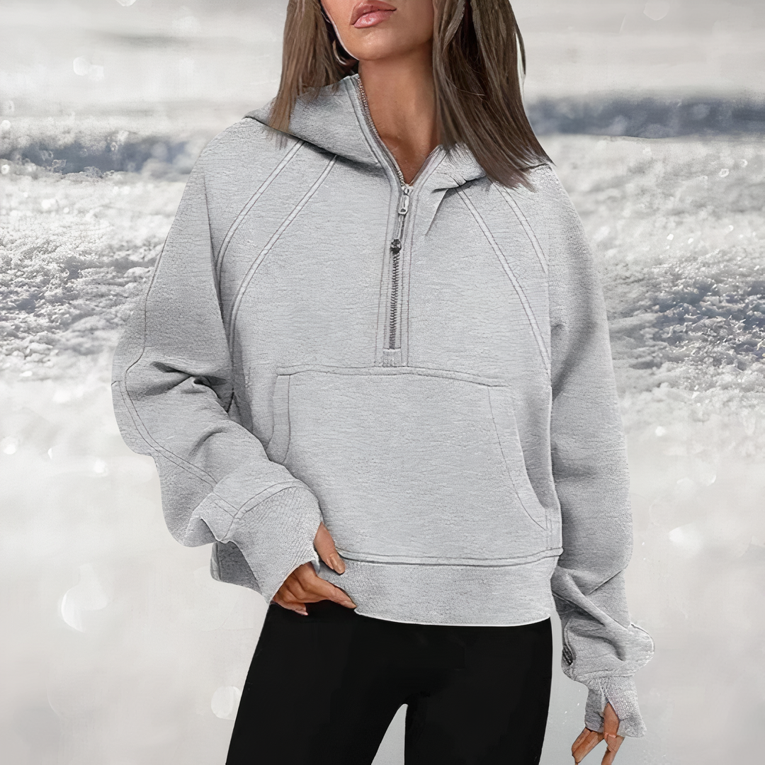 Stilla | Sweatshirt med halv lynlås