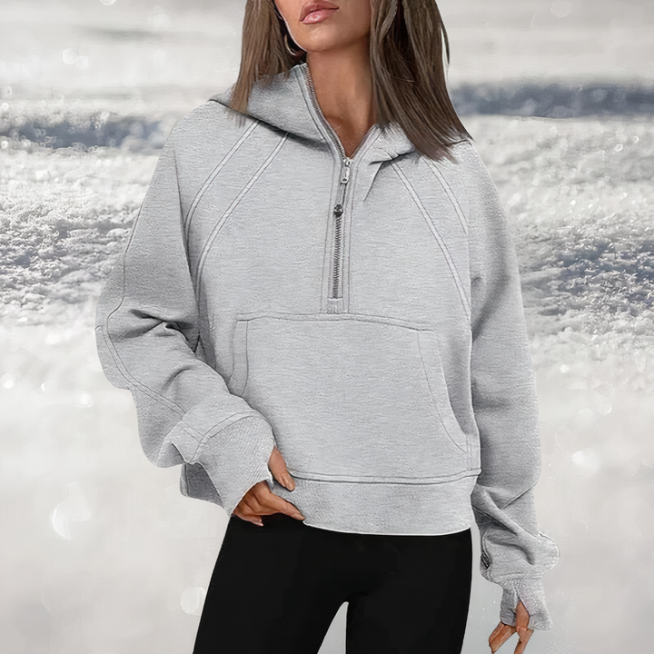 Stilla | Sweatshirt med halv lynlås