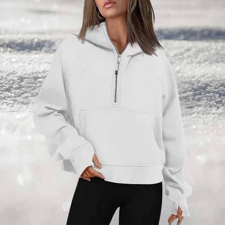 Stilla | Sweatshirt med halv lynlås