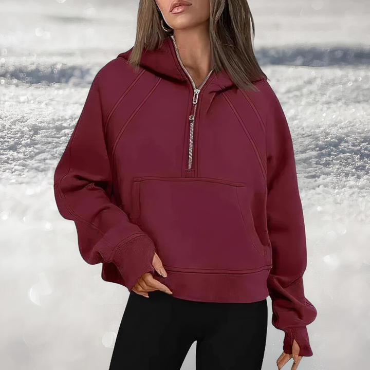 Stilla | Sweatshirt med halv lynlås