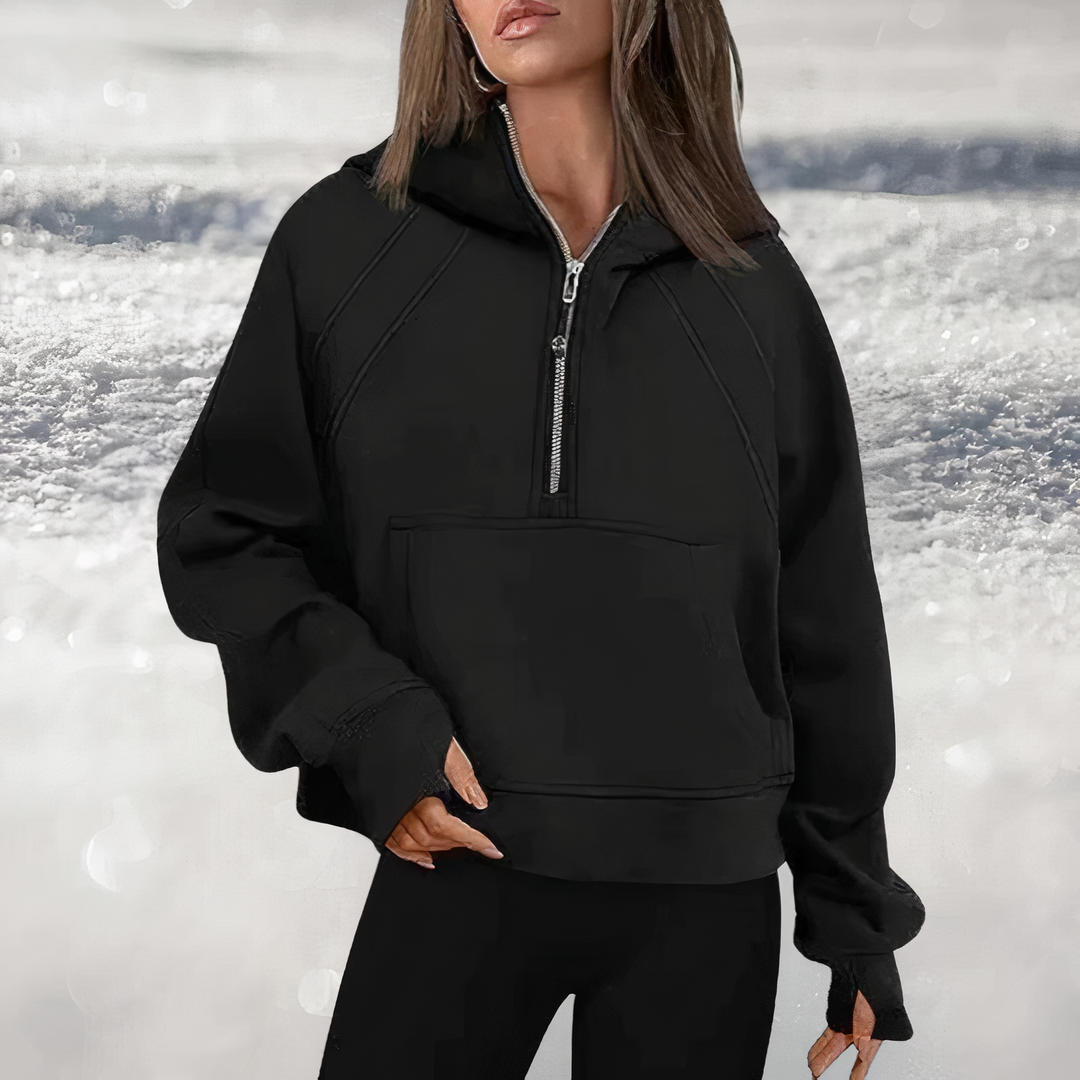 Stilla | Sweatshirt med halv lynlås