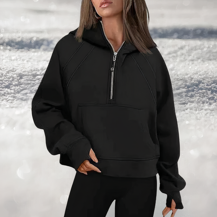 Stilla | Sweatshirt med halv lynlås