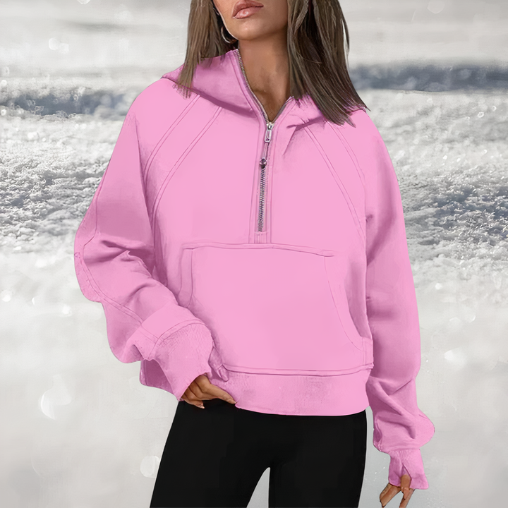 Stilla | Sweatshirt med halv lynlås