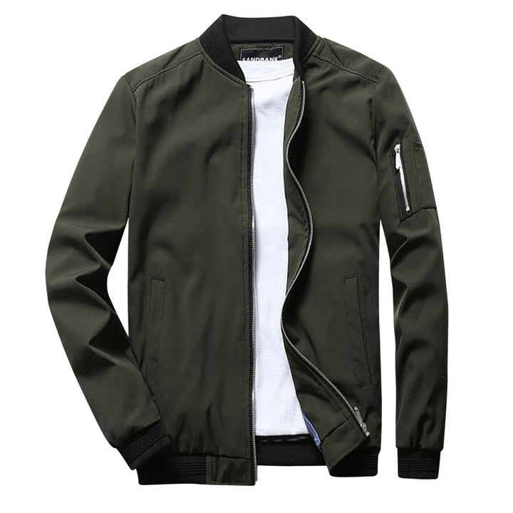 Stilla | Herrens Full-Zip Bomberjakke - Ribkant & Ærmeltaske