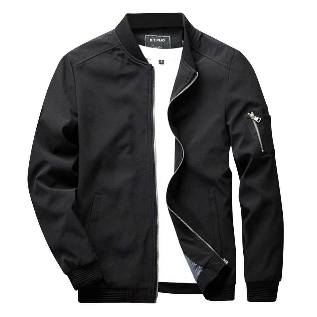 Stilla | Herrens Full-Zip Bomberjakke - Ribkant & Ærmeltaske