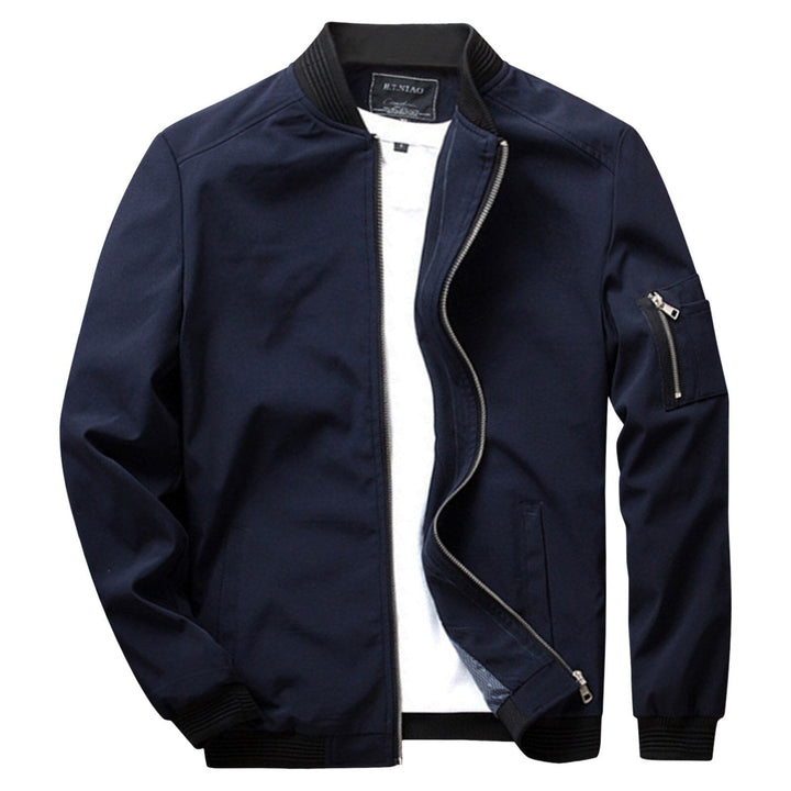 Stilla | Herrens Full-Zip Bomberjakke - Ribkant & Ærmeltaske