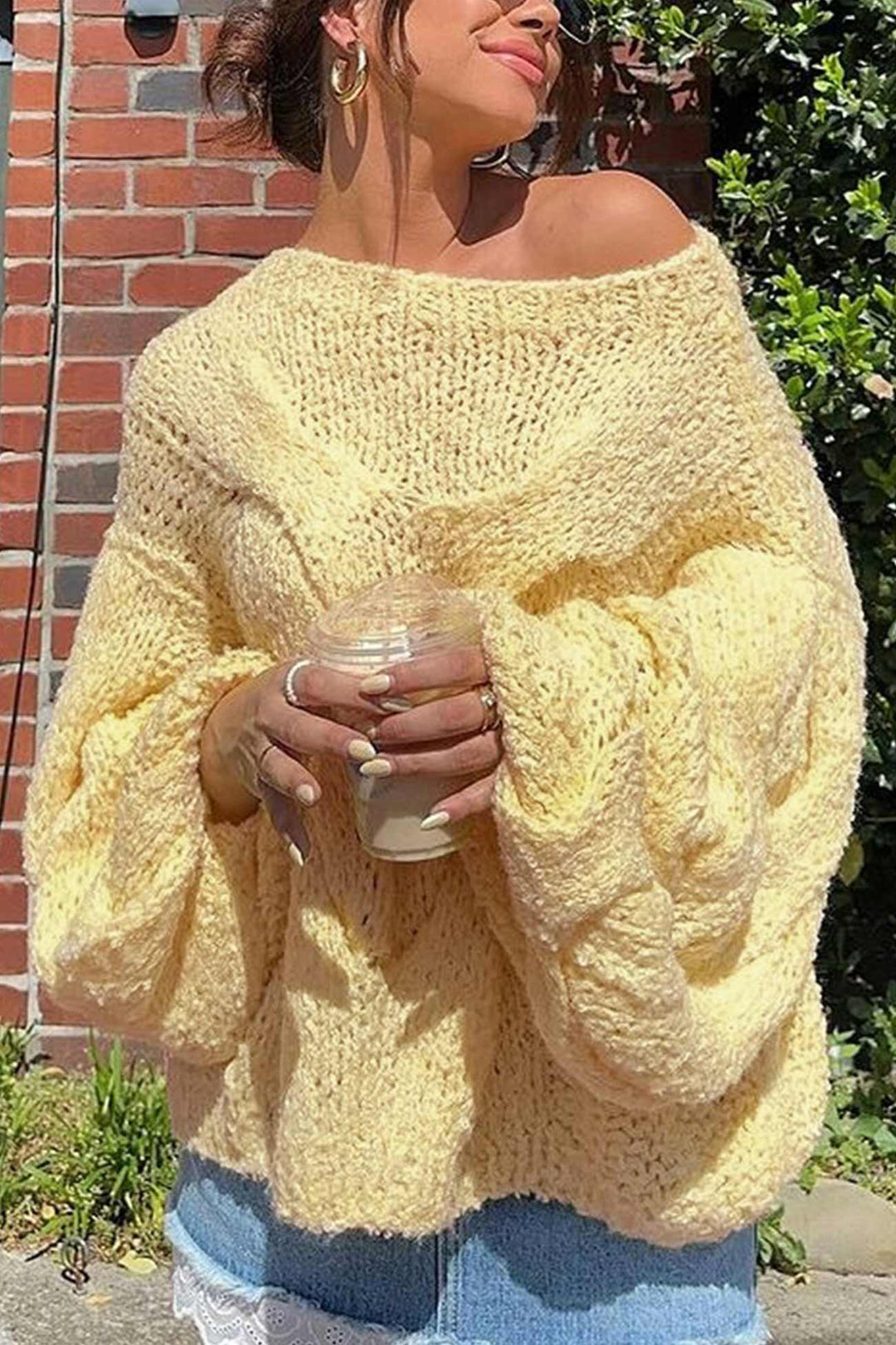 Stilla | Pullover i gennemboret fletmønsterstrik