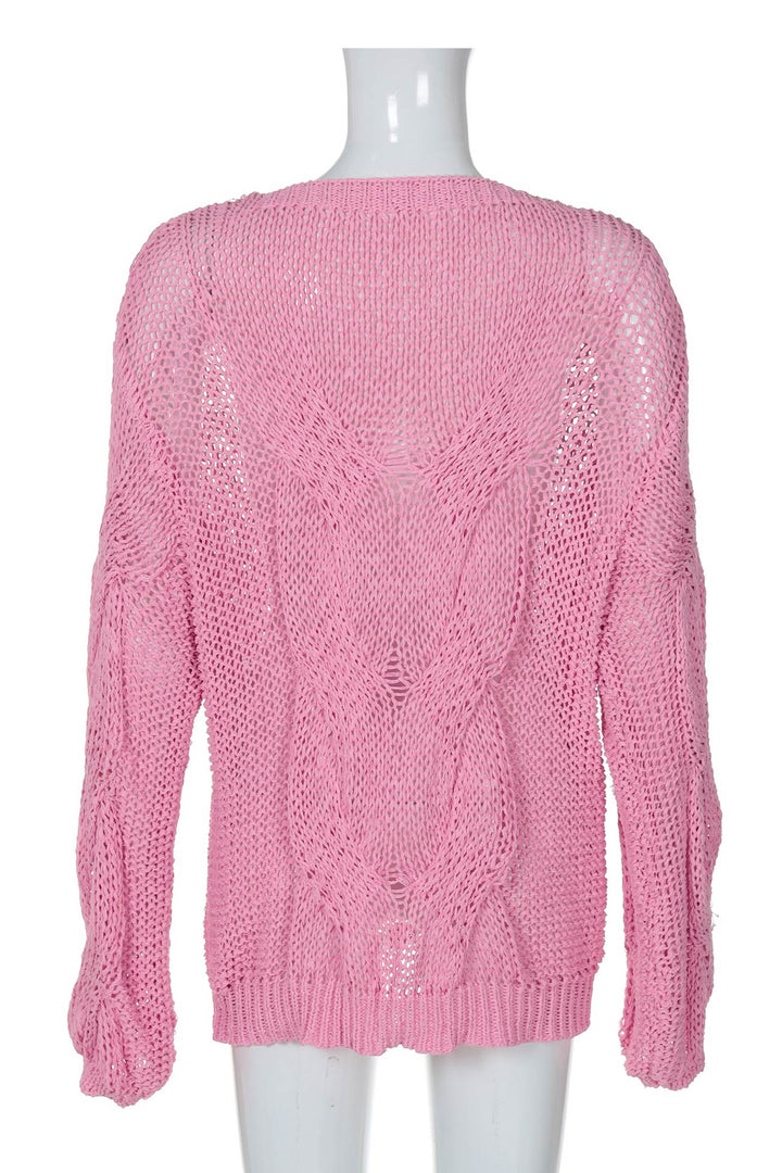 Stilla | Pullover i gennemboret fletmønsterstrik