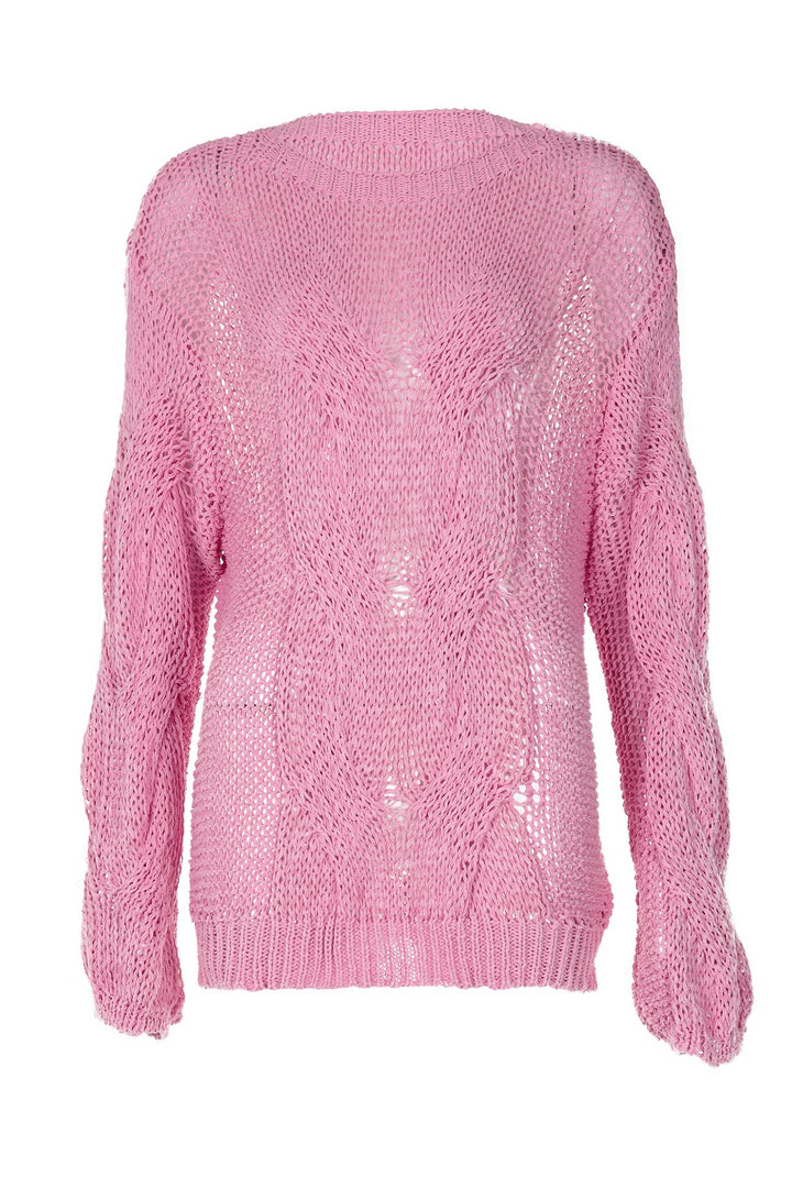 Stilla | Pullover i gennemboret fletmønsterstrik