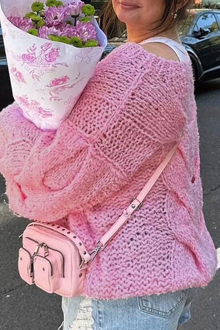 Stilla | Pullover i gennemboret fletmønsterstrik