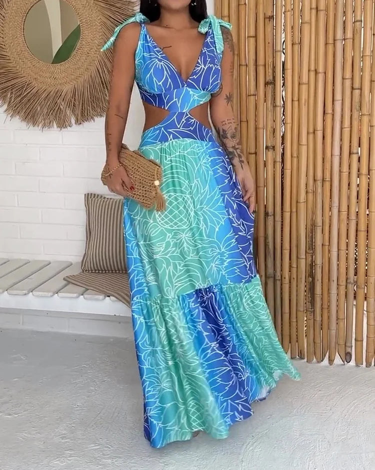 Stilla | Elegante Midi Kjole Med Print