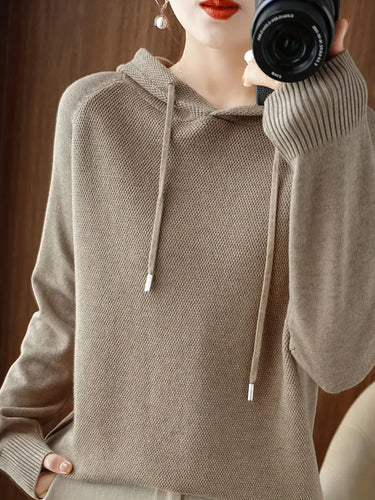Stilla | Hættepullover Med Snøre, Løs Sweatshirt Med Lange Ærmer