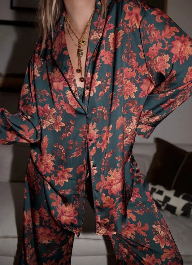 Stilla | Elegant trykt pyjamasæt til kvinder, forår efterår