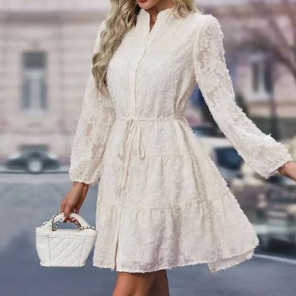 Stilla | Smuk Elegante A-linje Blonde Midi Kjole