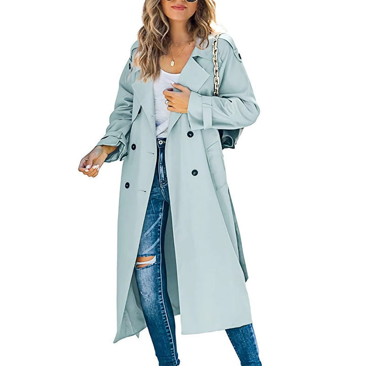 Stilla | Elegant Lang Trenchcoat til Damer Moderne Stil med Klassisk Charme