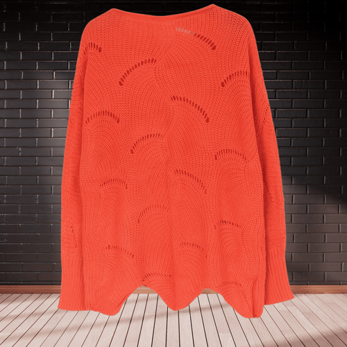 Stilla | Dame Efterårs-Sweater I Ribbede Stof Med Asymmetrisk Kant