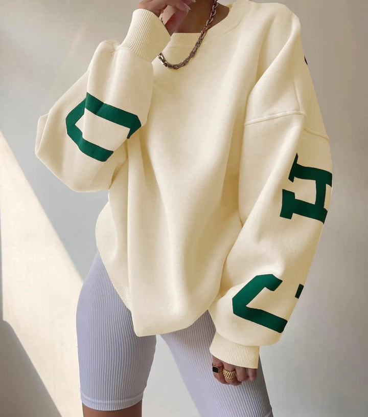 Stilla | Casual Sweatshirt Med Bogstavtryk