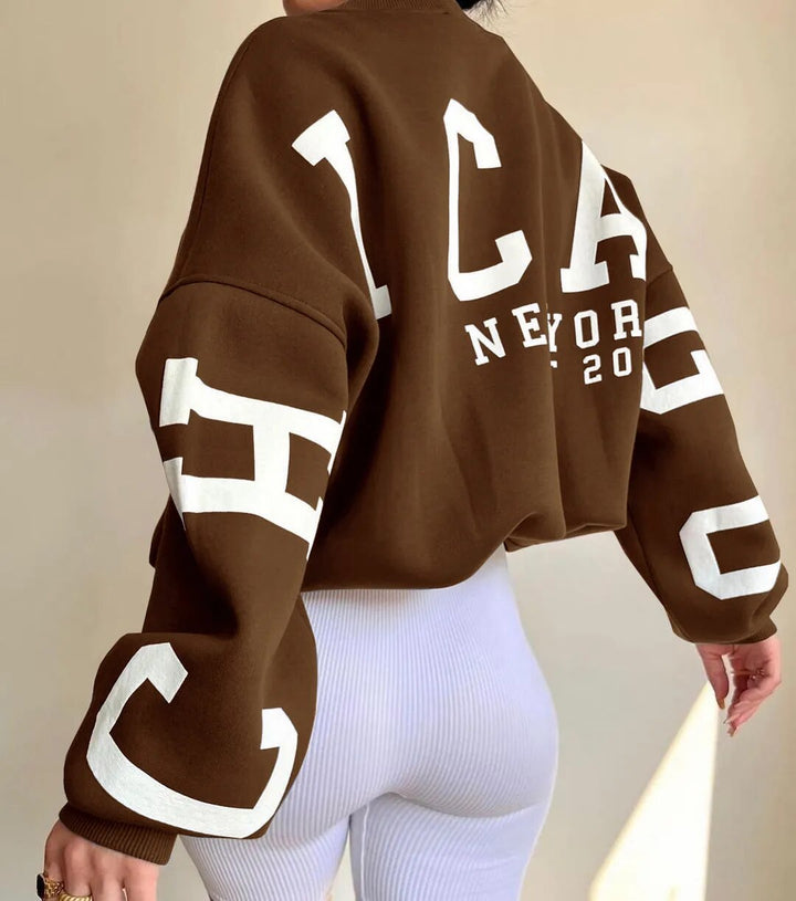 Stilla | Casual Sweatshirt Med Bogstavtryk