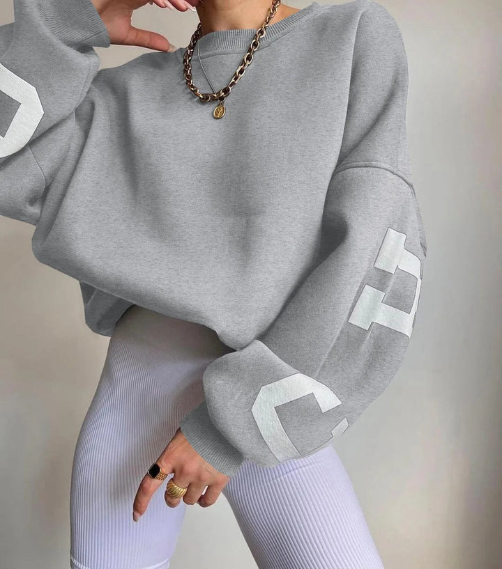 Stilla | Casual Sweatshirt Med Bogstavtryk