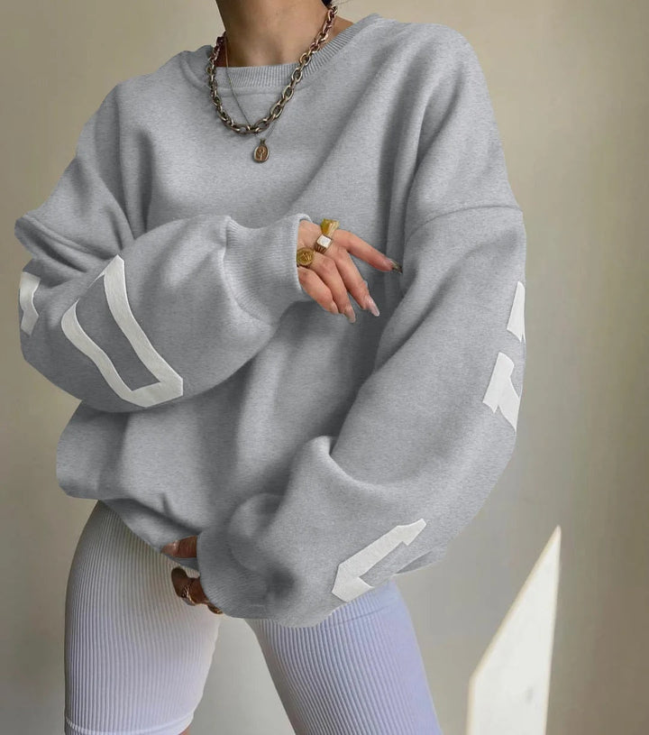 Stilla | Casual Sweatshirt Med Bogstavtryk